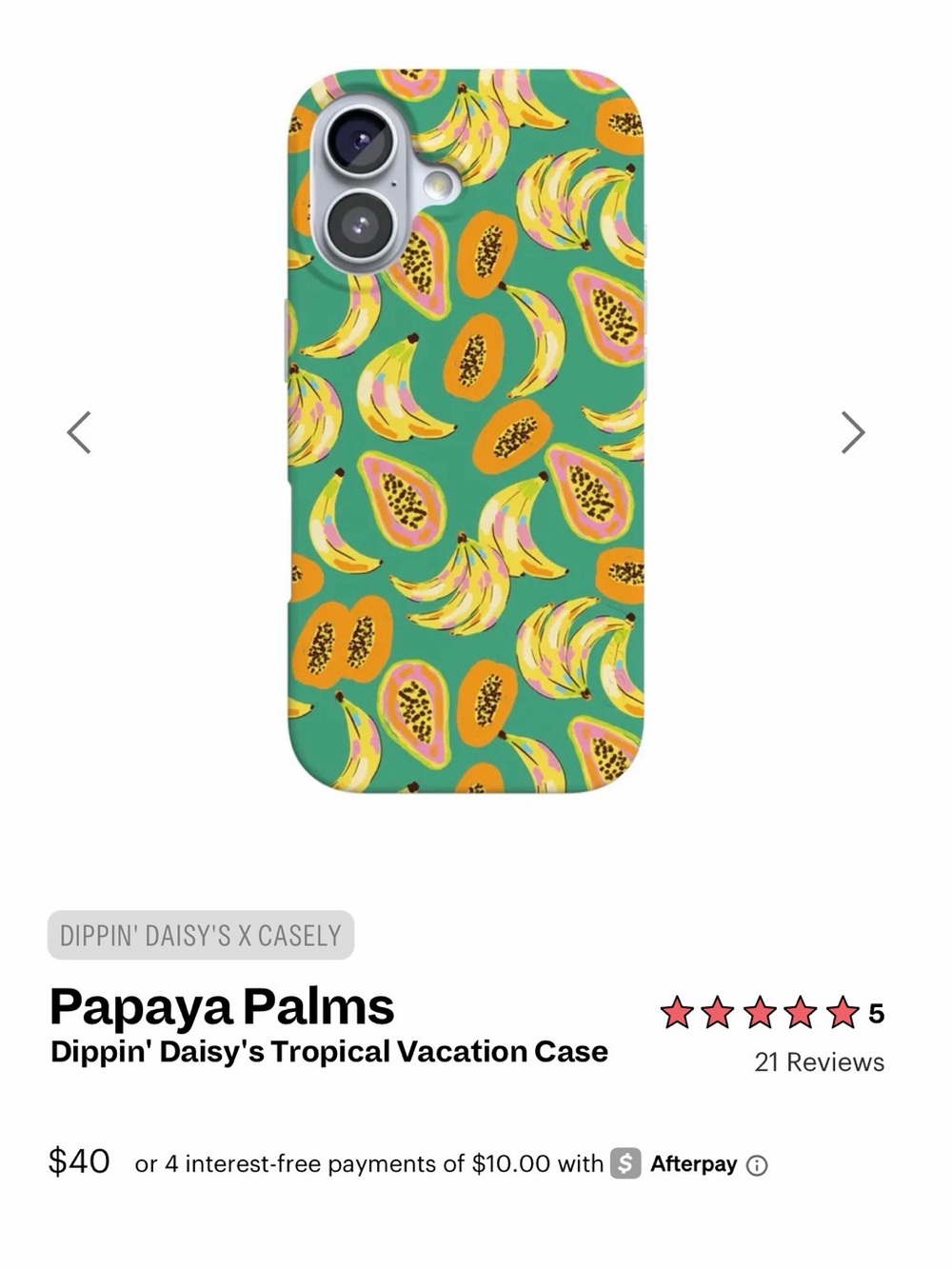 Casely Dippin' Daisy's Tropical Vacation Papaya & Banana iPhone 17 Case